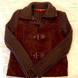 J.J.BASICS Brown Sweater Jacket
